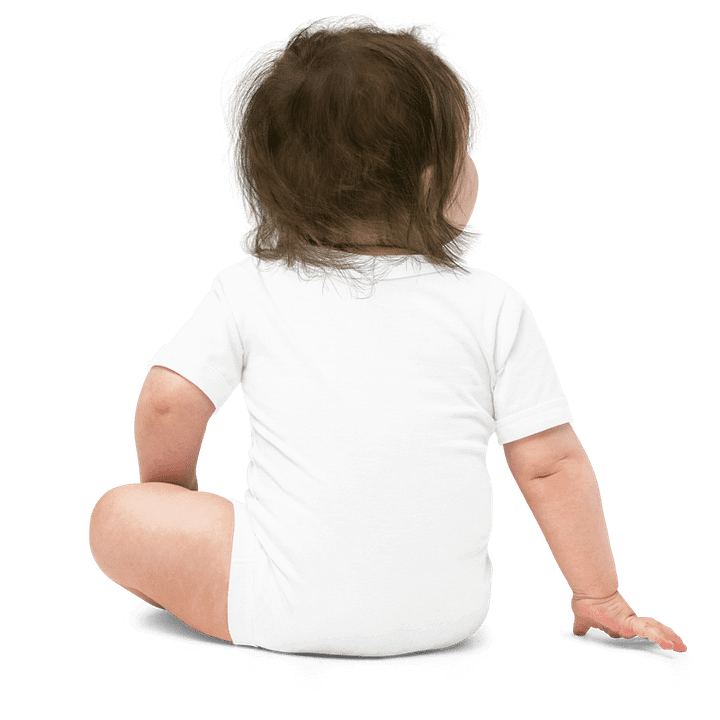 Baby One-Piece Bodysuit | Royal Blue & White Sand Dollar Design | Ultra-Soft Cotton | Coastal-Inspired for Littlest Beach Lovers | Monique Faella Designs™ product image (2)