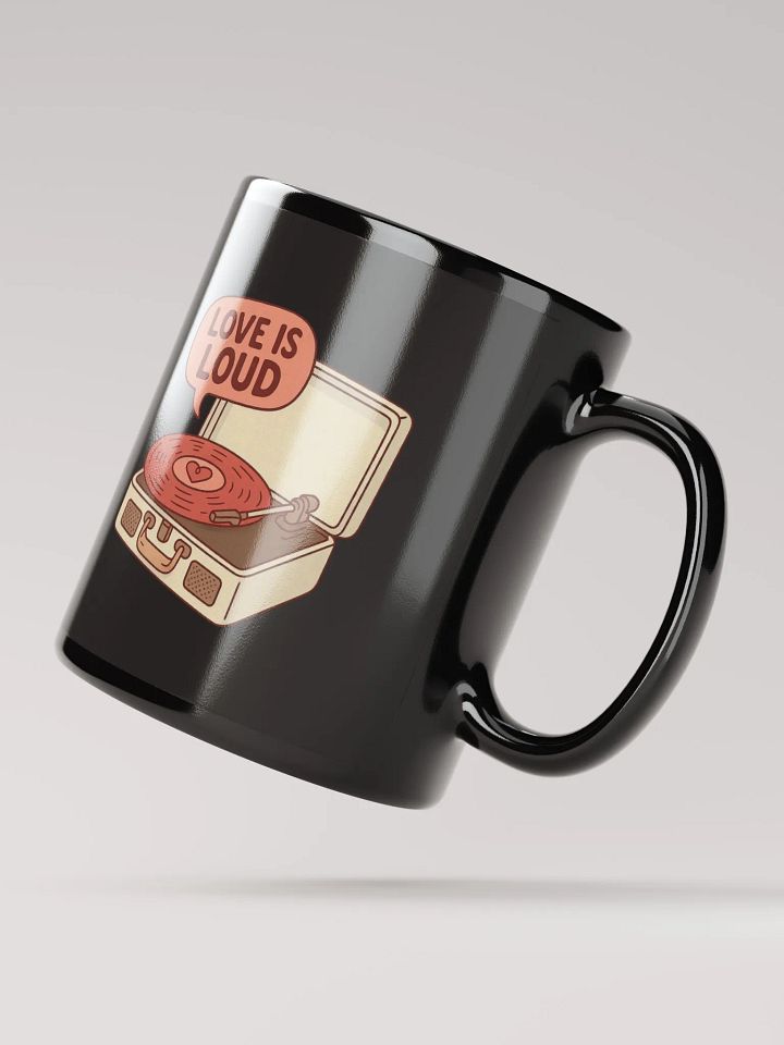 Love Is Loud Black Glossy Mug product image (3)