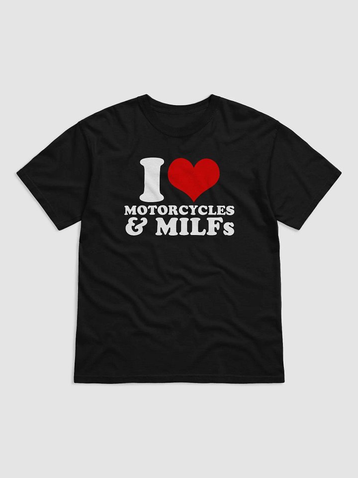 I Heart Motorcycles & MILFs! Crew Neck T-Shirt product image (1)