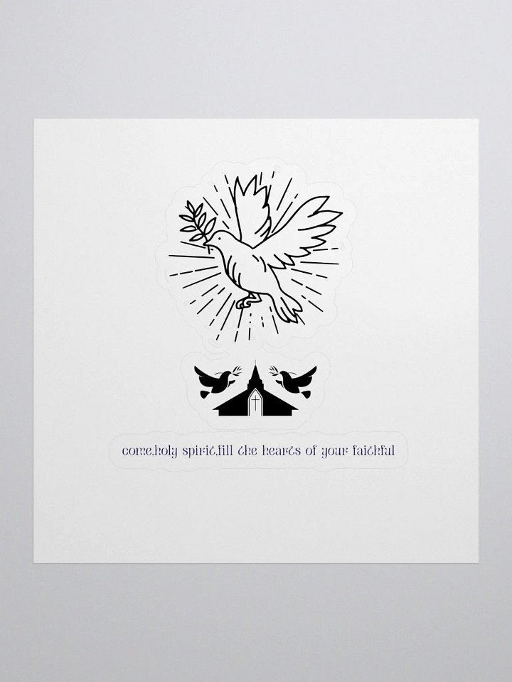 Holy Spirit Dove Kiss Cut Stickers - Smooth Peel Vinyl product image (1)