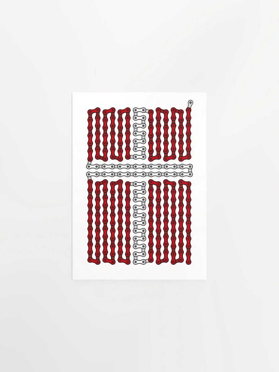 Denmark Bike Chain Flag Poster product image (1)