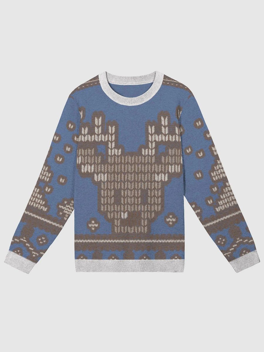 Celestial Blue Reindeer Knit Sweater product image (1)