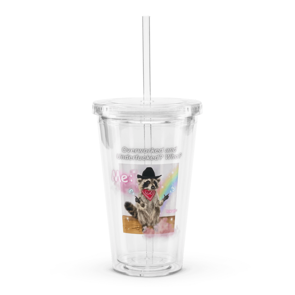 Overworked and... - Raccoon Tumbler product image (2)