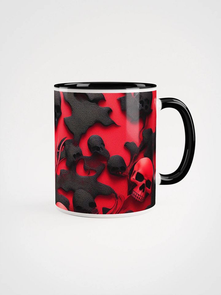 Ceramic Mug with Color inside black and red skull product image (2)