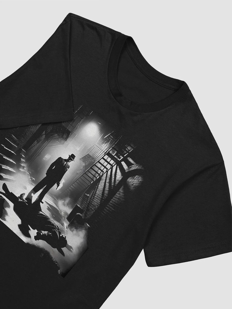 Noir Mystery: Detective in Shadowy Alley (Front Print Mens Tee) product image (2)