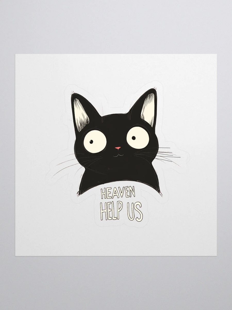 Wide-Eyed Cat Cut Stickers product image (1)
