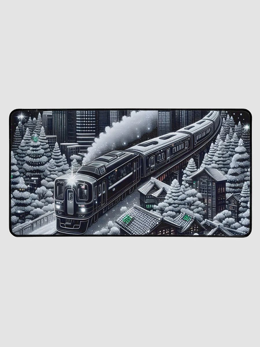 Winter Night Train Desk Mat product image (1)