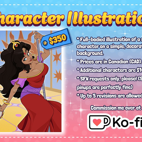 Hey hey!!! I've reopened 4 Character Illustration slots! Wanna get a nice drawing done by me? Now's yer chance! Grab one whil...