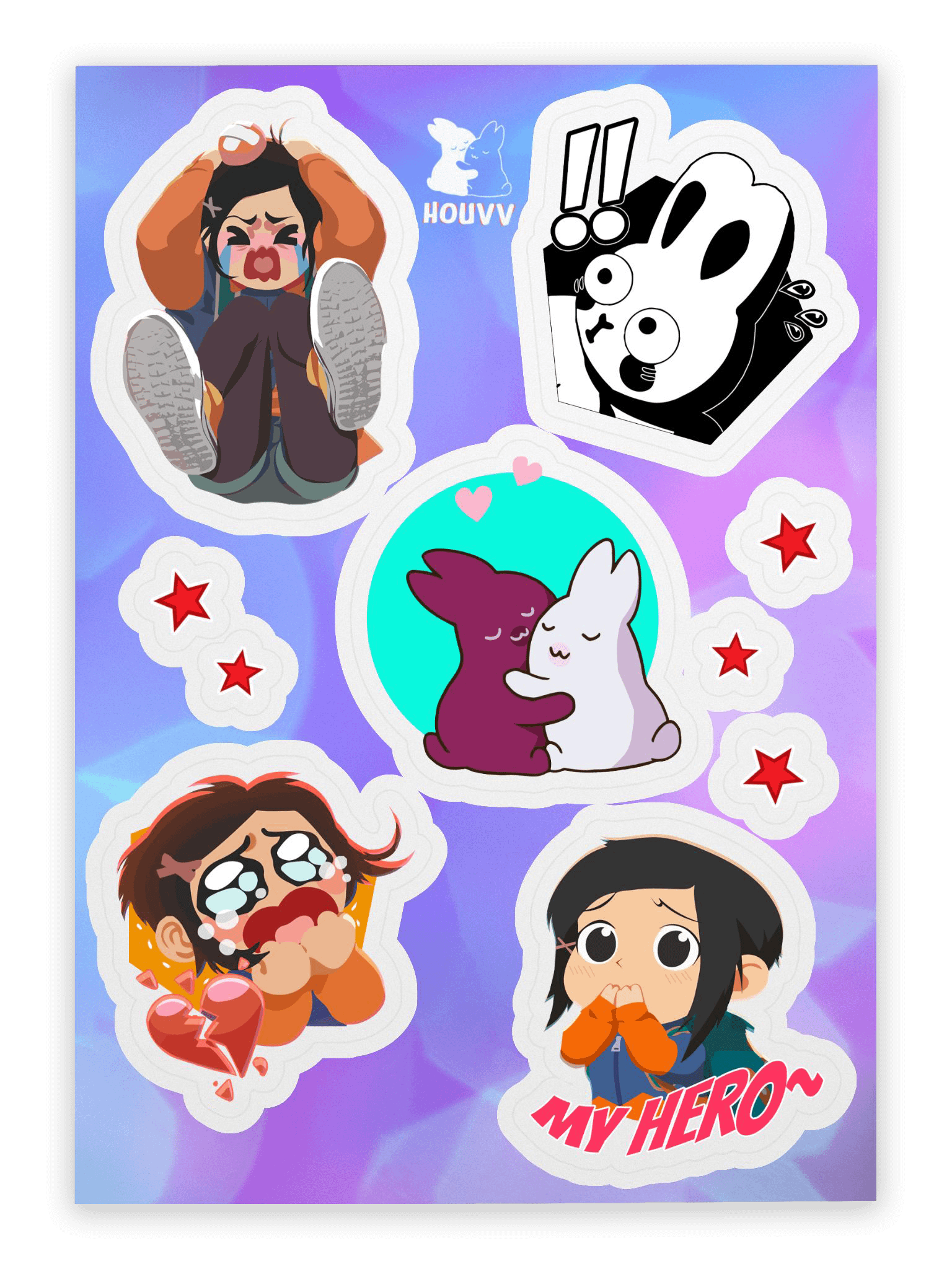 Ling & Bunny sticker sheet product image (1)