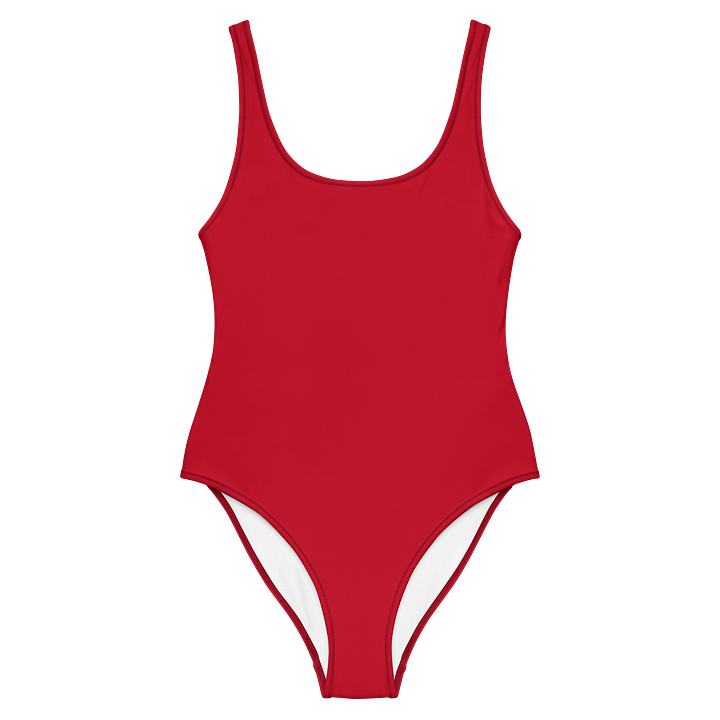 Sports Car Red Solid Color Retro Inspired Women's One Piece Swimsuit product image (1)