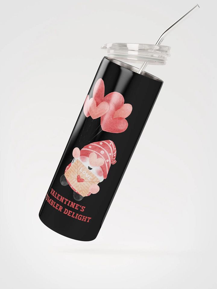 Cupid Gnome Valentine's Tumbler Delight: Eco-Friendly Love in Every Sip product image (2)