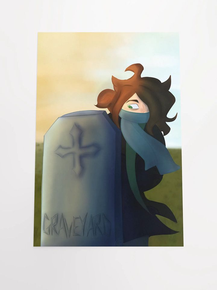 THE FIVE STAGES OF GRIEF BUT YOU'RE STILL ALIVE: Graveyard Oil Painted Poster product image (1)