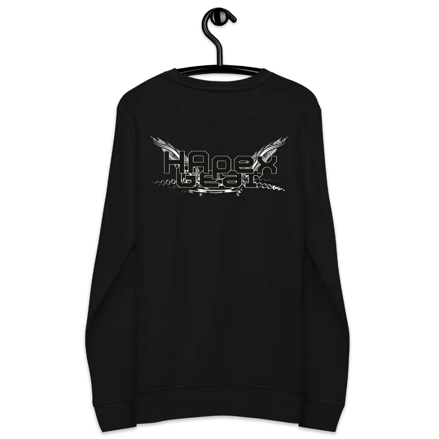 Unisex Organic Sweatshirt - Black HApex Gear White Logo product image (7)