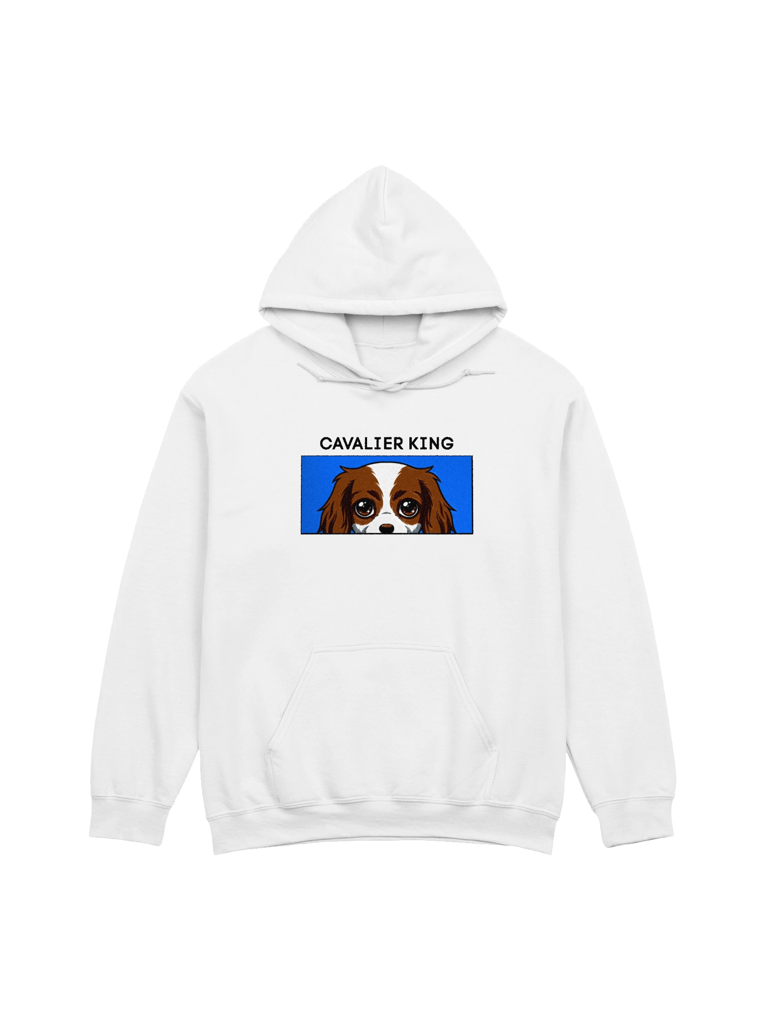 Embroidered Cavalier King Charles Spaniel Face Peeking Strip Unisex Hoodie product image (3)