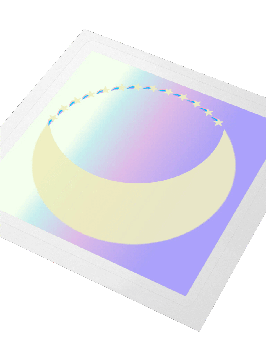 Celestial Crescent Sticker product image (3)