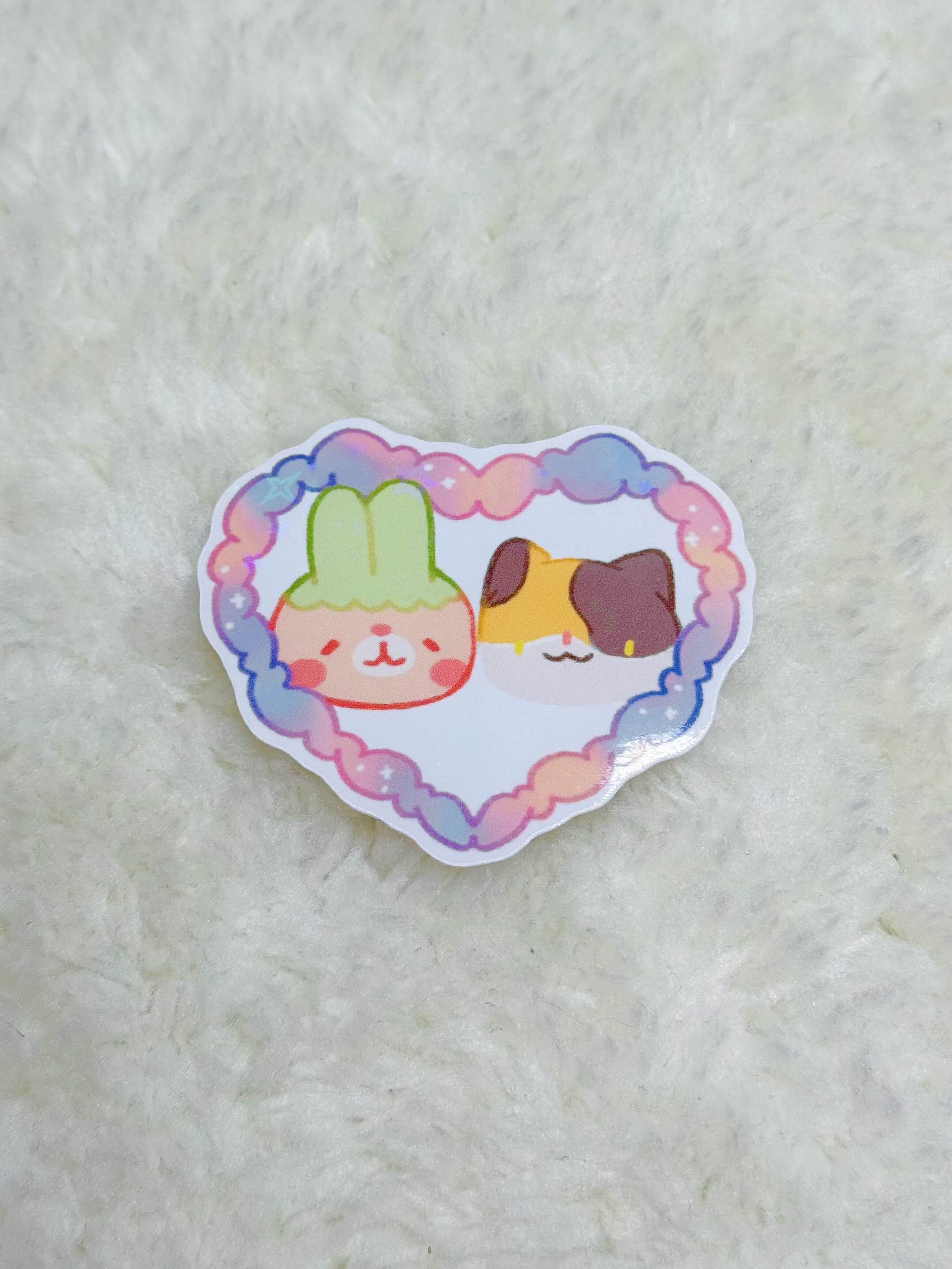 Bunni and Kat <3 Sparkle Sticker product image (1)