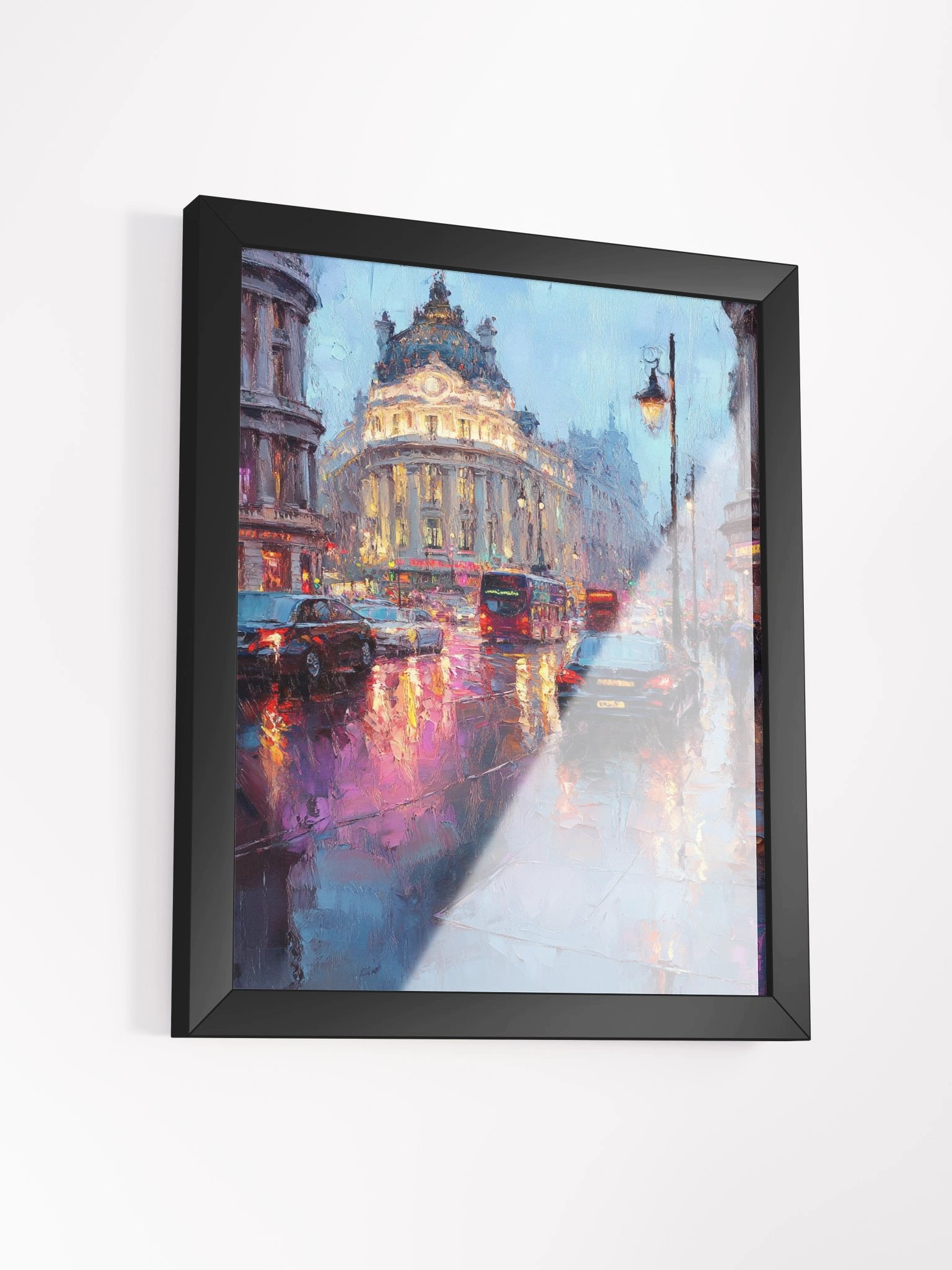 Piccadilly Rain Framed Matte Wall Art Canvas product image (5)