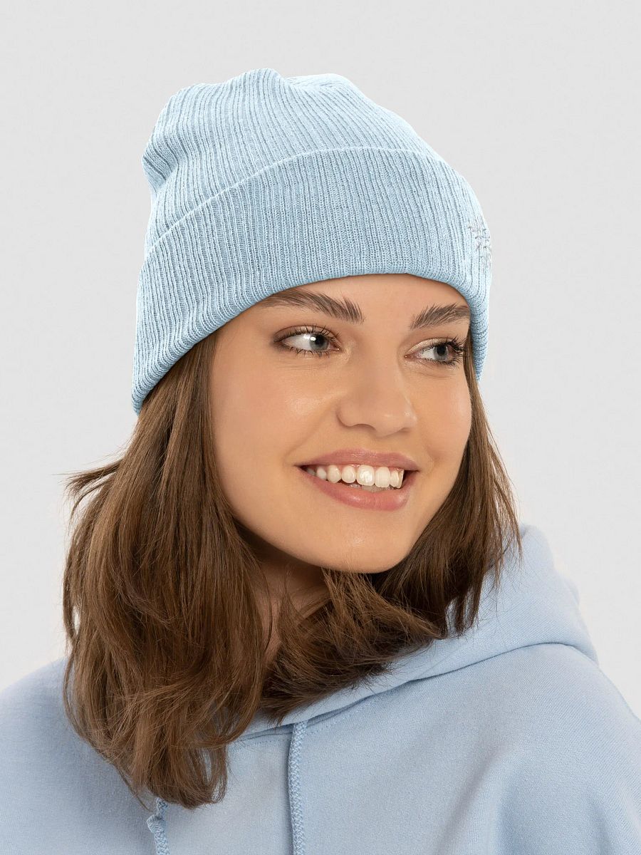 Pixelated Embroidered Snowflake Beanie product image (8)