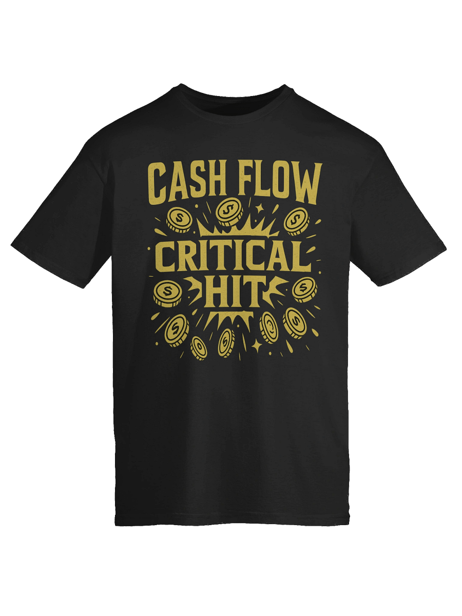 Cash Flow Critical Hit – Funny RPG Gamer Hustle T-Shirt product image (9)
