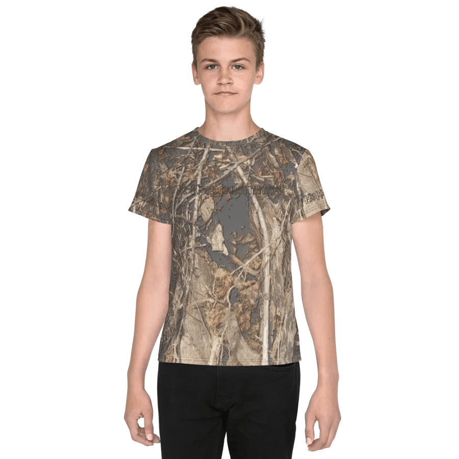 Youth Crew Neck T-Shirt - Dead Split - It Happennnns Camo product image (11)