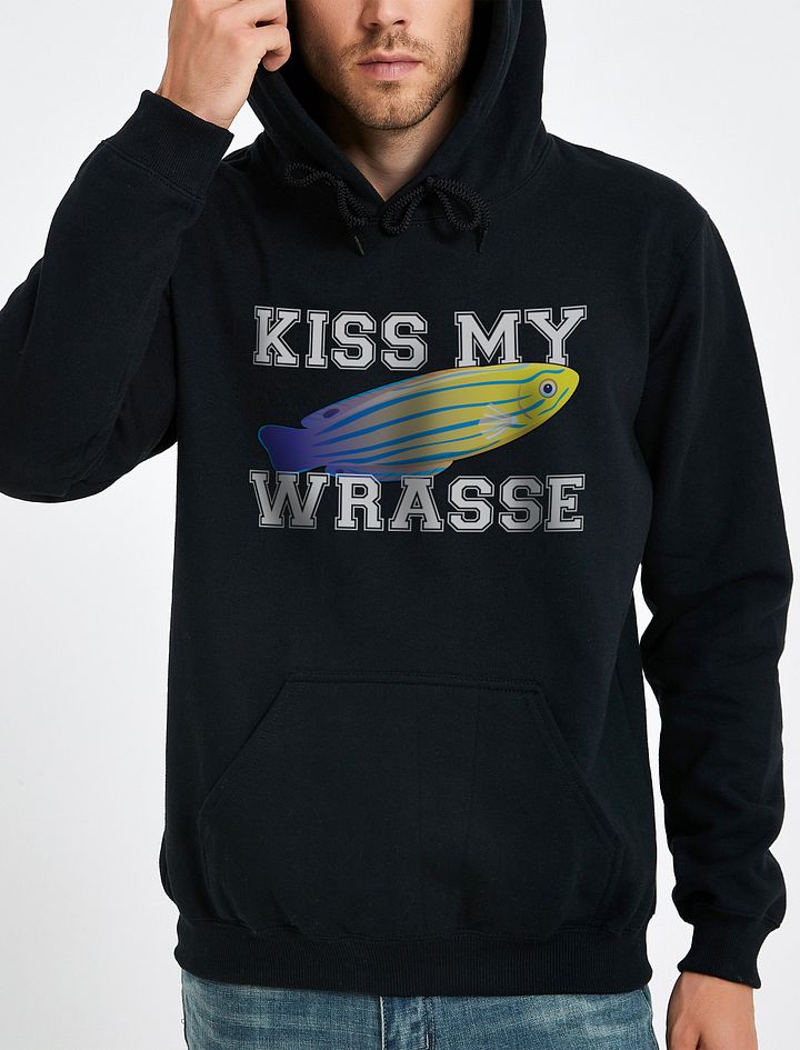 Kiss My Wrasse (Femininus Wrasse) Hoodie | Hooded Sweatshirt for Saltwater and Coral Reef Aquarium Hobbyists product image (1)