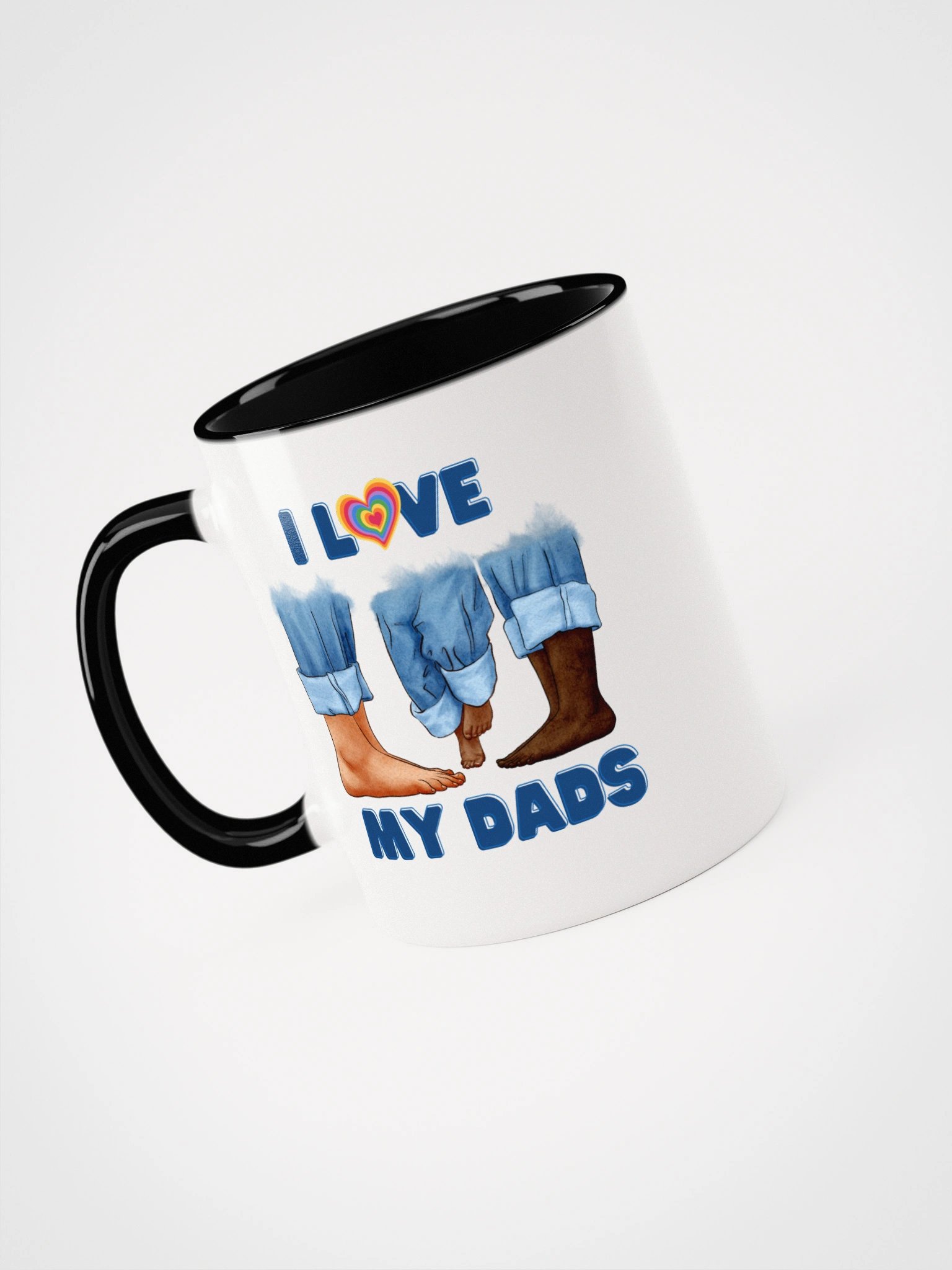 I Love My Dads Queer Parent Illustration Ceramic Mug with Color product image (5)