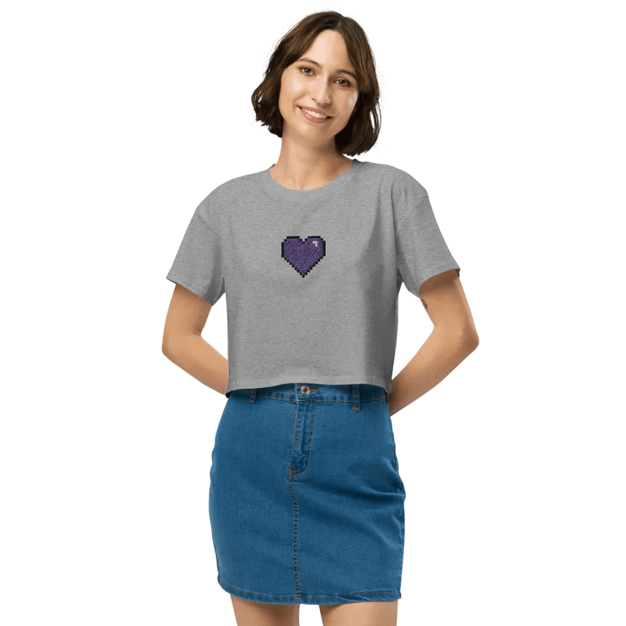 HollyRex Pixel Heart Women's Crop Top product image (4)