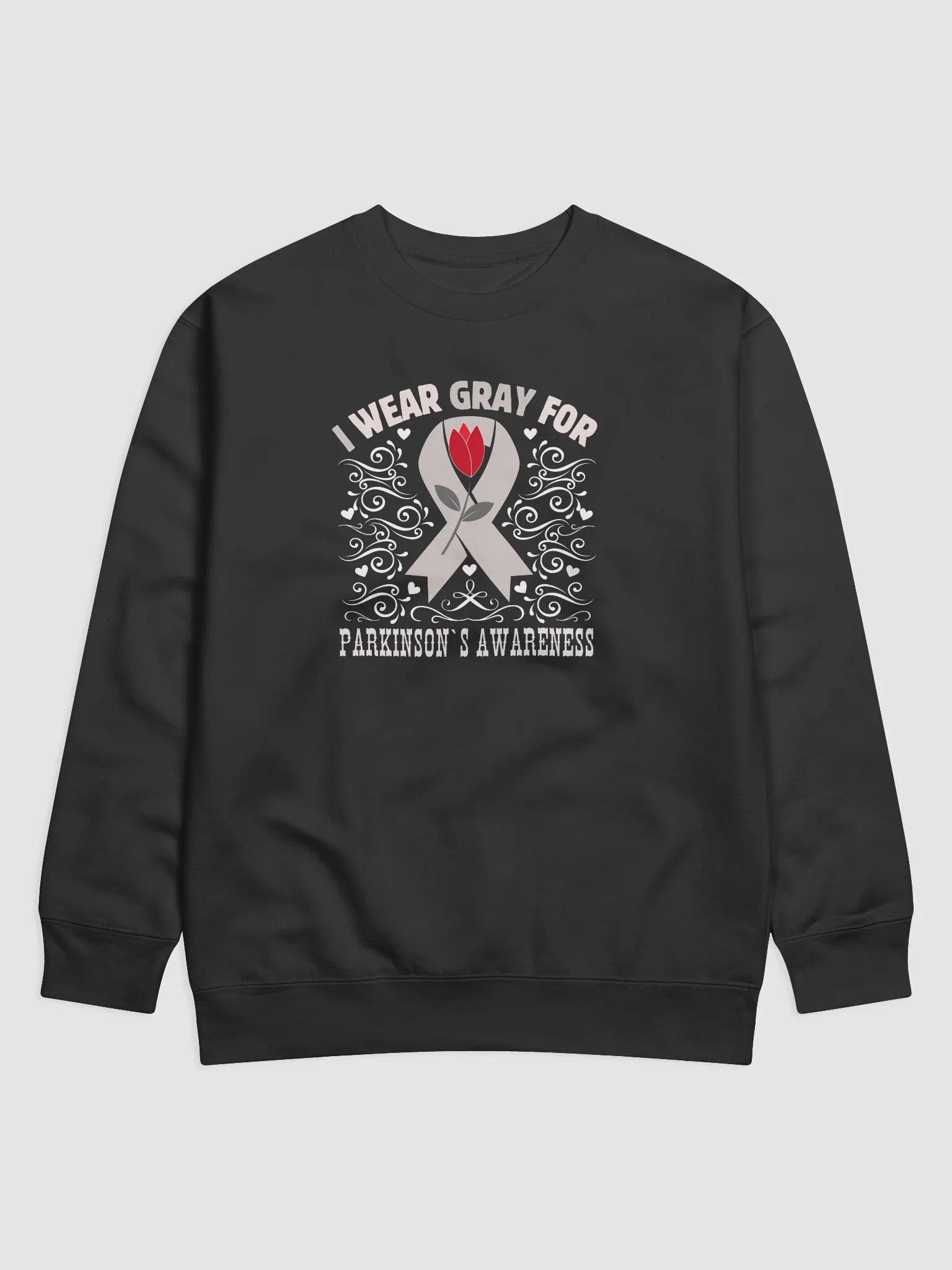 I Wear Gray For Parkinson Awareness, Flourish Heritage Sweatshirt product image (13)
