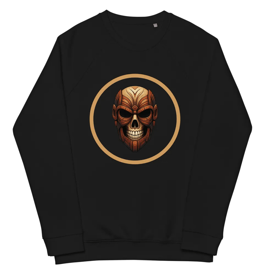 Tribal Skull Symmetry Organic Sweatshirt product image (4)