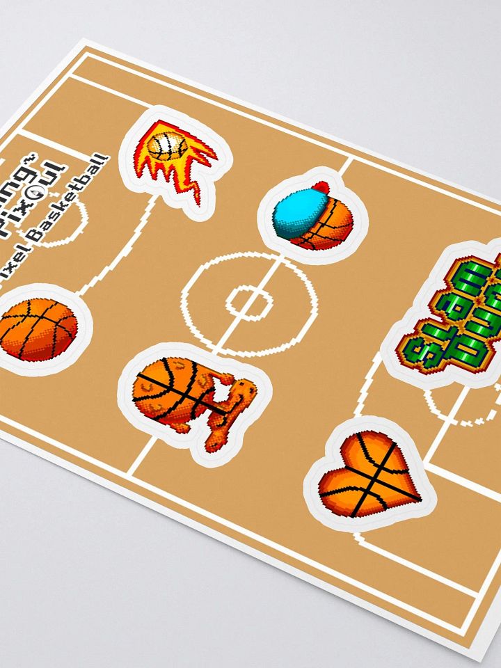 Pixel Basketball Sticker Sheet product image (2)