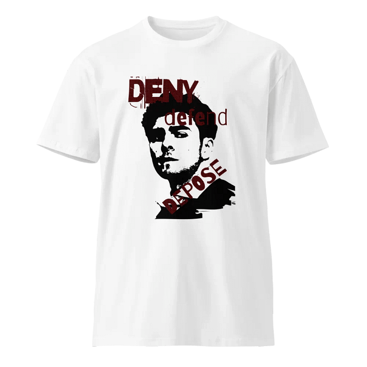 Deny Defend Depose Luigi Mangione T-Shirt White product image (1)