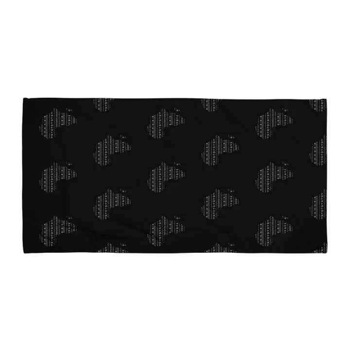 Black Africa Map Pattern Towel product image (1)