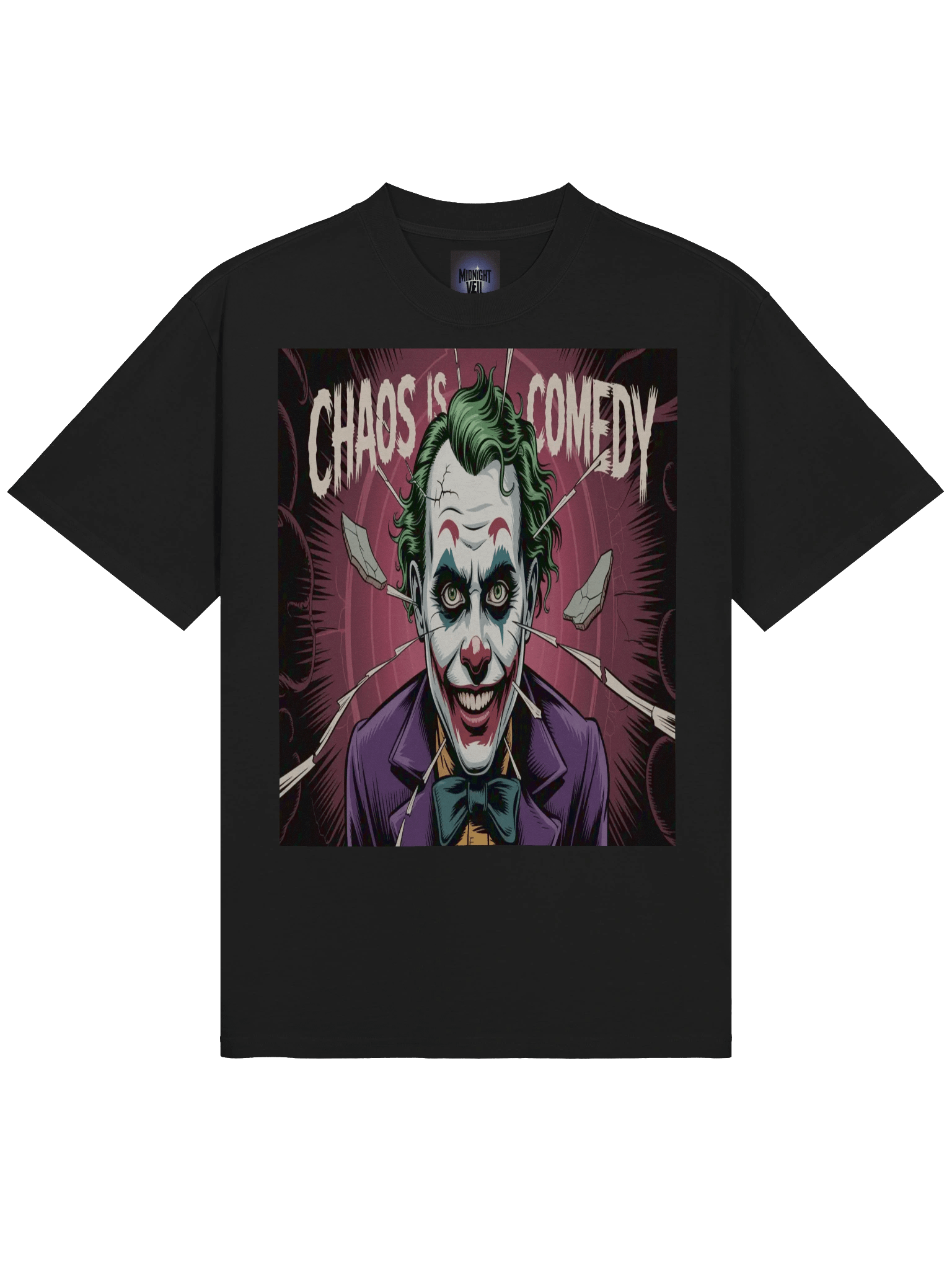 Joker 'Chaos is Comedy' Oversized Faded T-Shirt product image (5)