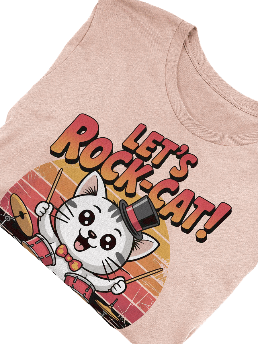 Rock-Cat Drummer T-Shirt product image (5)