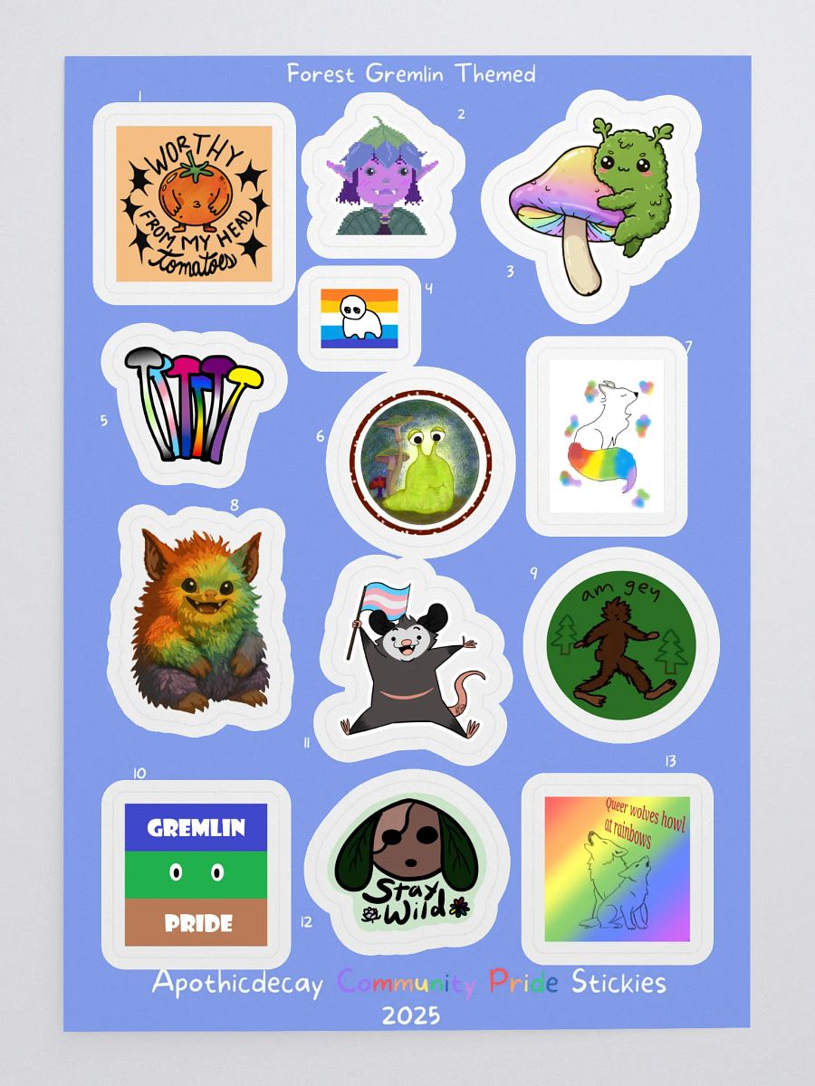 Community Pride Stickers Sheet for Charity- 2025 product image (3)