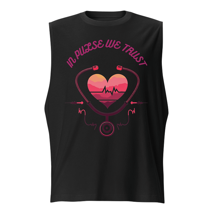 Heartbeat in the stethoscope Muscle Tank product image (1)