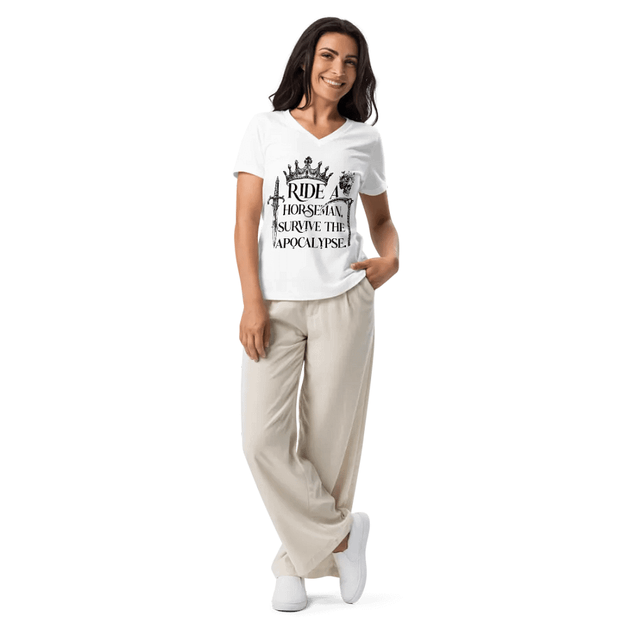 Ride a Horseman Bella+Canvas Women's Relaxed V-Neck T-Shirt product image (33)