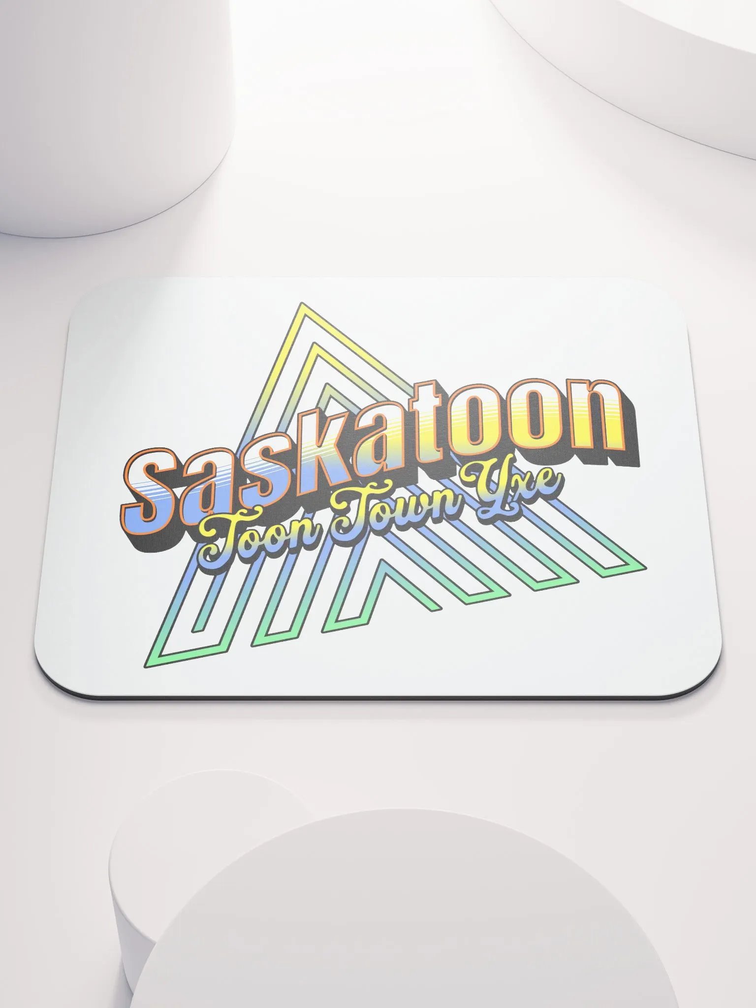 Saskatoon Toon Town Yxe Vibrant Mouse Pad product image (2)