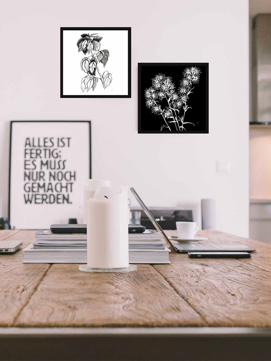 Botanical Line Art Canvas Print - Stylish Graphical Twig product image (4)