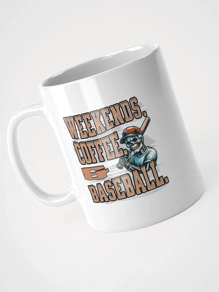 Weekends Coffee And Baseball Skeleton Sporty Mug product image (2)