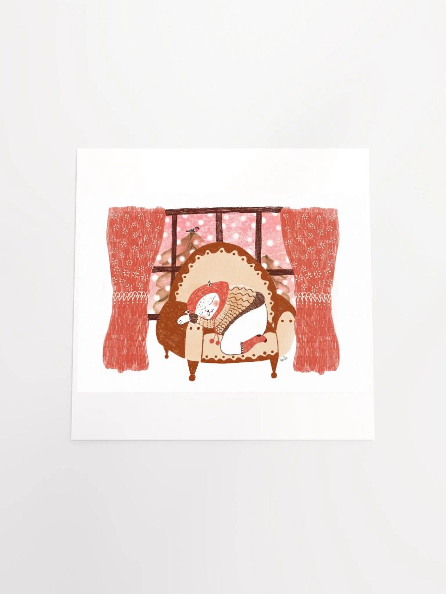 sleepy cat in the cabin print product image (10)