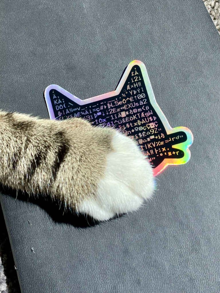 Code Cat Holographic Sticker product image (3)