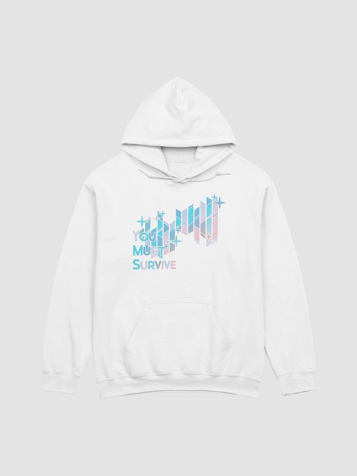 "YOU MUST SURVIVE" Stained Glass Hoodie (White) product image (1)