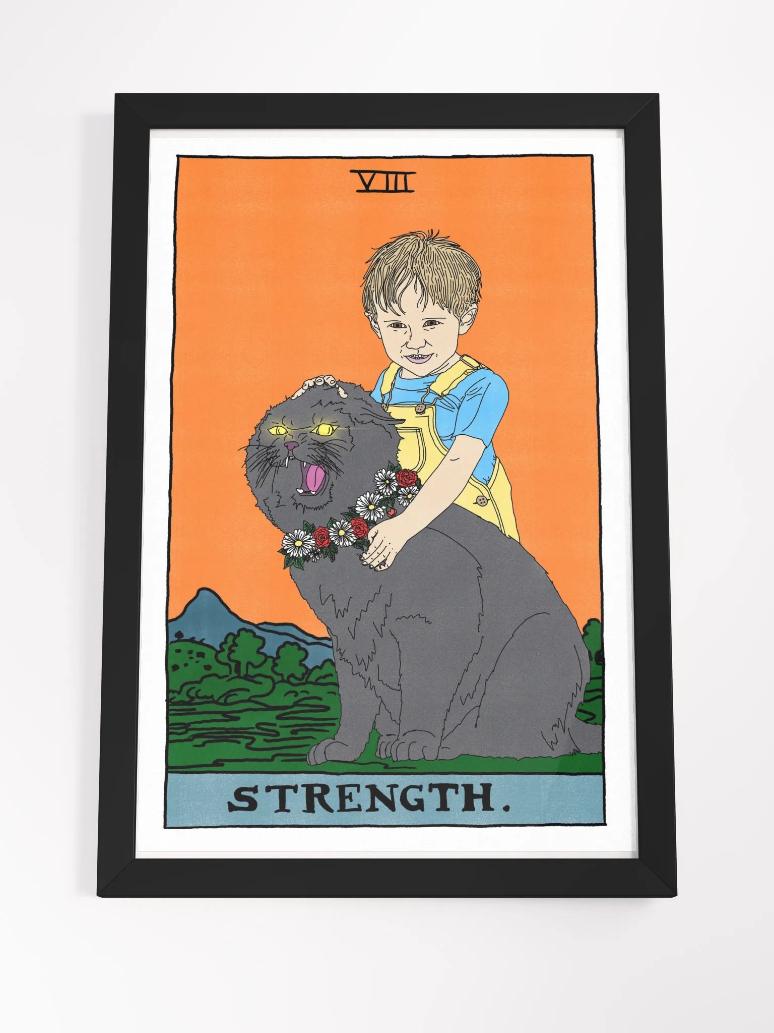 Gage and Church Strength Tarot Card Framed Print product image (4)