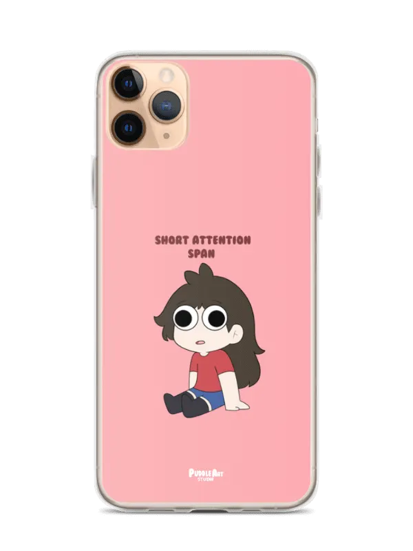 Short Attention Span Clear Iphone case product image (1)