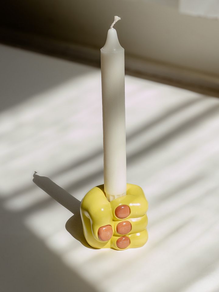 Hand Candleholder - Pimento Olive product image (2)