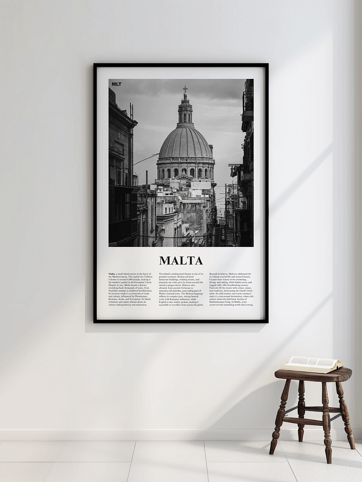 Malta 02 Newspaper Poster | Framed product image (2)