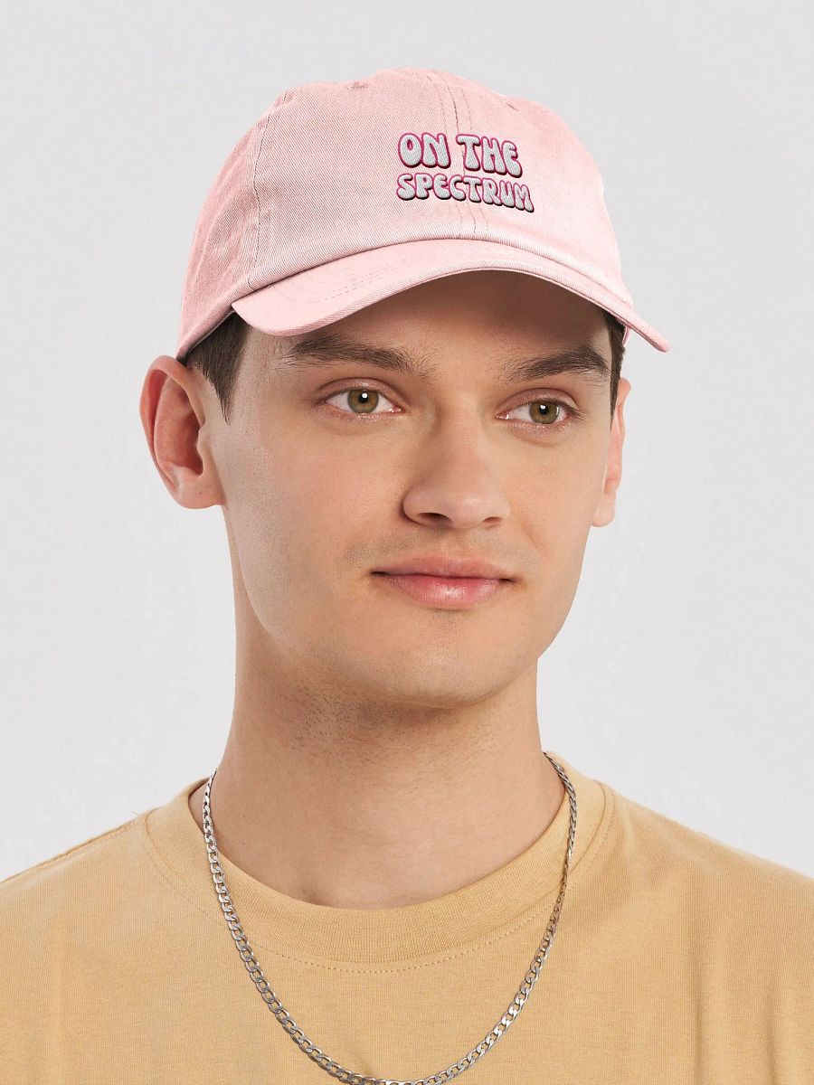 ON THE SPECTRUM (pink) groovy lined design 2 embroidered pastel dad hat product image (29)