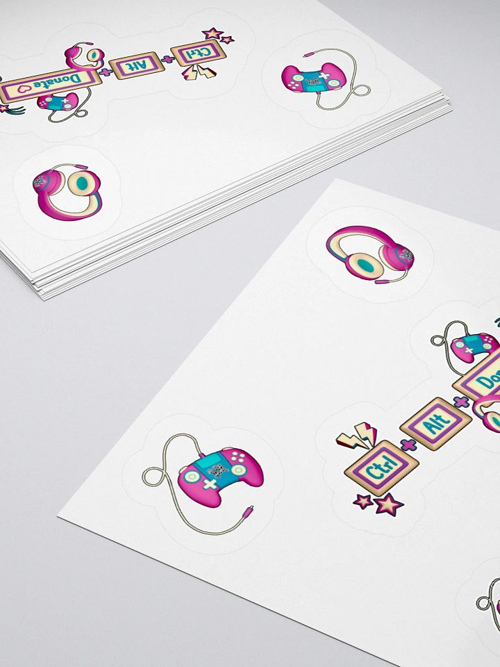 CTRL ALT Donate 2025 - Sticker Pack (Sepia/Magenta) product image (1)