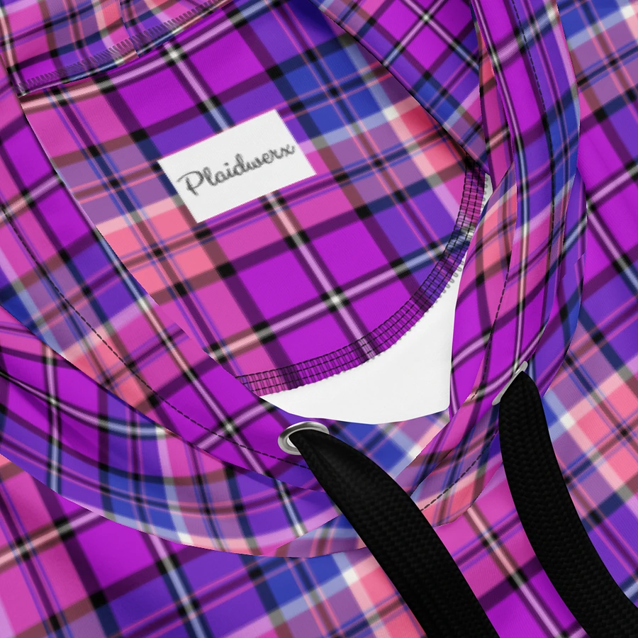 Bright Purple, Pink, and Blue Plaid Hoodie product image (10)